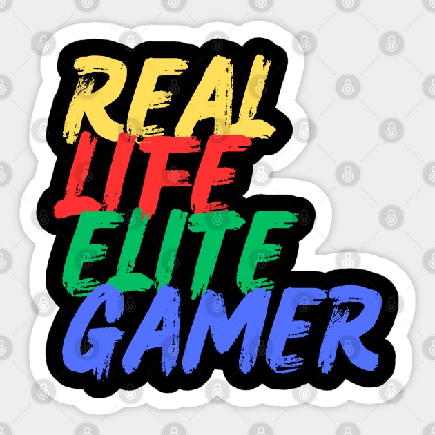 Real Life Elite Gamer (Mood Colors) Sticker by Mood Threads